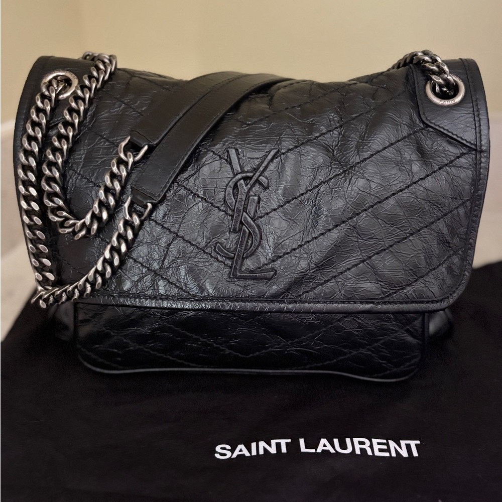 YSL Niki Medium Leather black bag